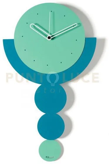 Orologio a pendolo trilogy verde acqua ,blu oltremare ,verde acqua ...