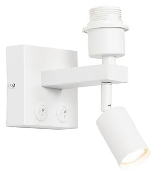 Applique moderna bianca con luce di lettura - Brescia