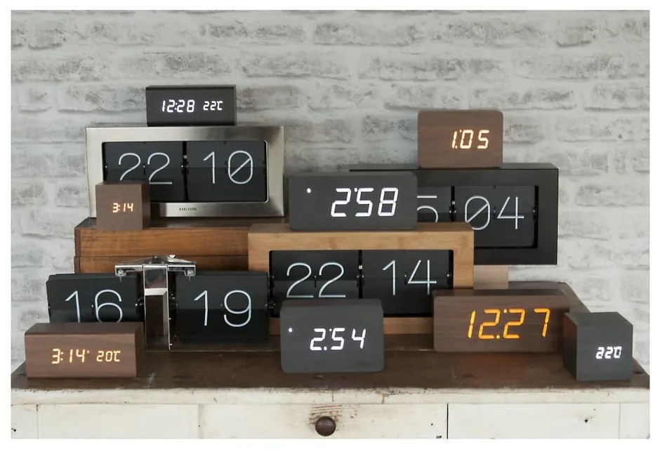 Sveglia in legno decorato, 21 x 9 cm Tube - Karlsson