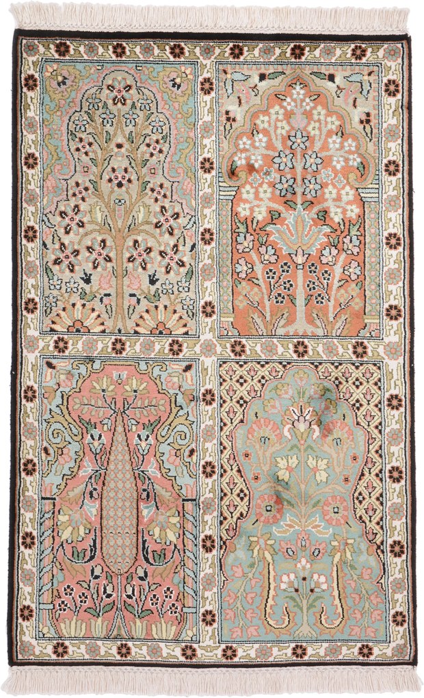 Cashmere Silk Tappeto 100 x 60 (Indian) Annodato A Mano