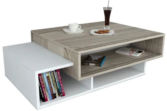 Tavolino TAB 32x105 cm beige/bianco