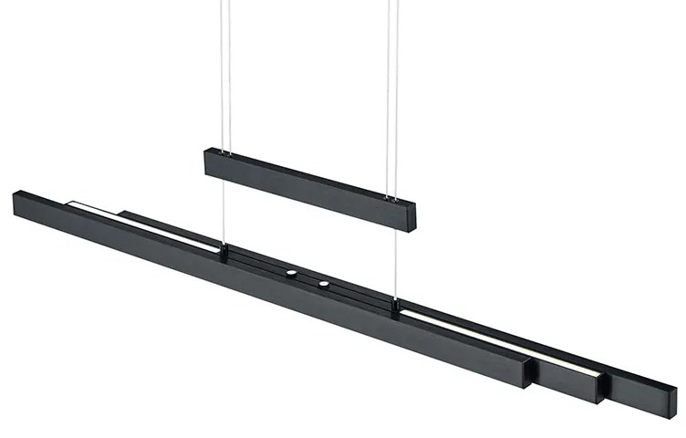 Lampada a sospensione nera con LED dimmerabile a 3 livelli 3 luci - Sofie