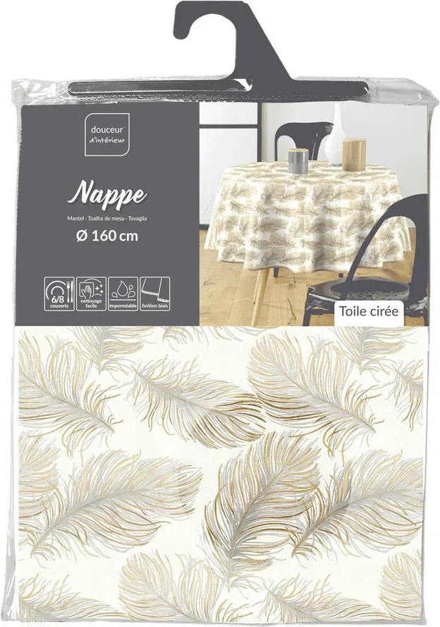 Tovaglia adatta per pulizia con panno umido ø 160 cm Plumina – douceur d'intérieur