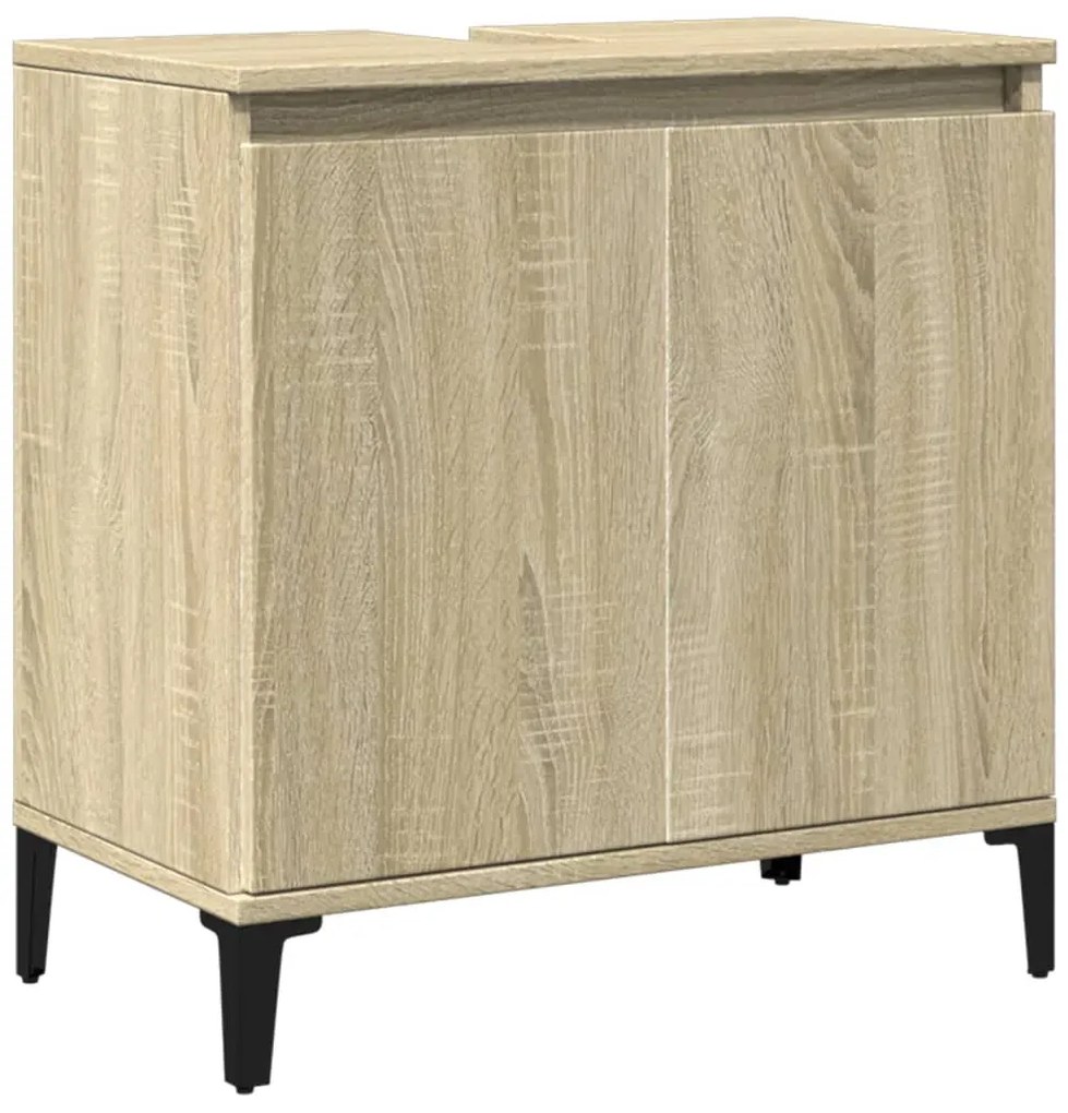 Mobile lavabo rovere sonoma 58x33x60 cm in legno multistrato