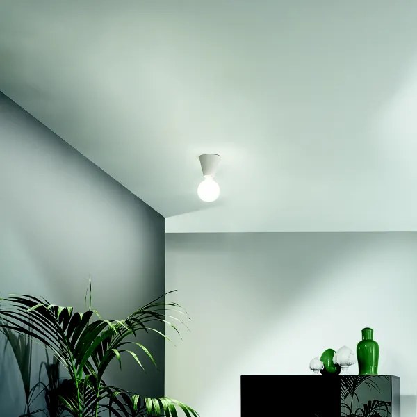 Lampada faretto da interno 12x12 cm FOG in alluminio verniciato Bianco