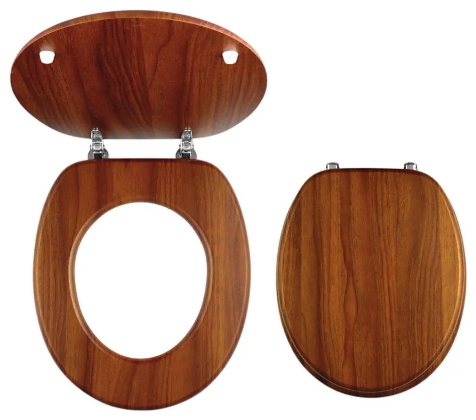 FERRO - Sedile WC in MDF, finitura rovere