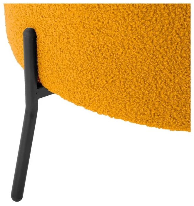 Poltrona giallo ocra in tessuto bouclé Noble - Leitmotiv