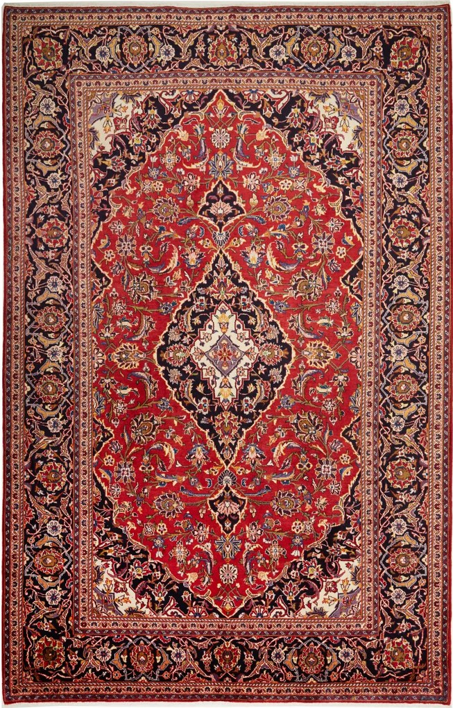 Kashan Tappeto persiano 210x320 Blu (Iran) Annodato A Mano