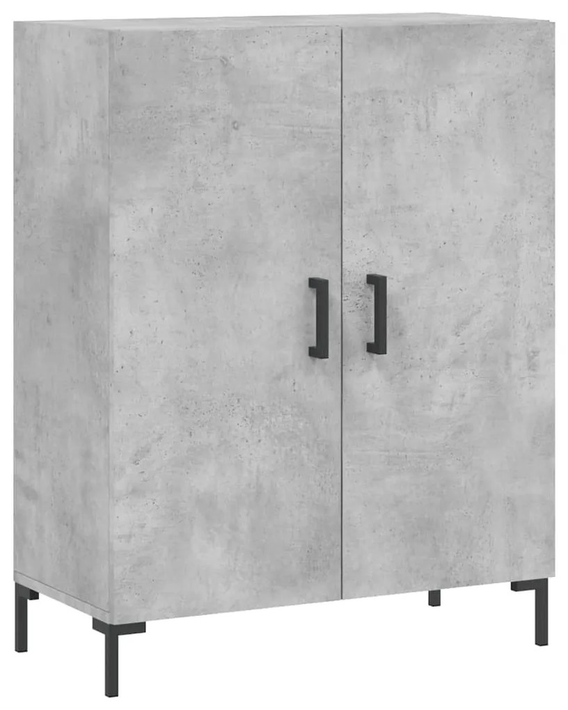 Credenza Grigio Cemento 69,5x34x180 cm in Legno Multistrato