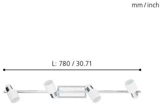 Eglo 92087 - Faretto LED DAVIDA 4xGU10-LED/5W/230V