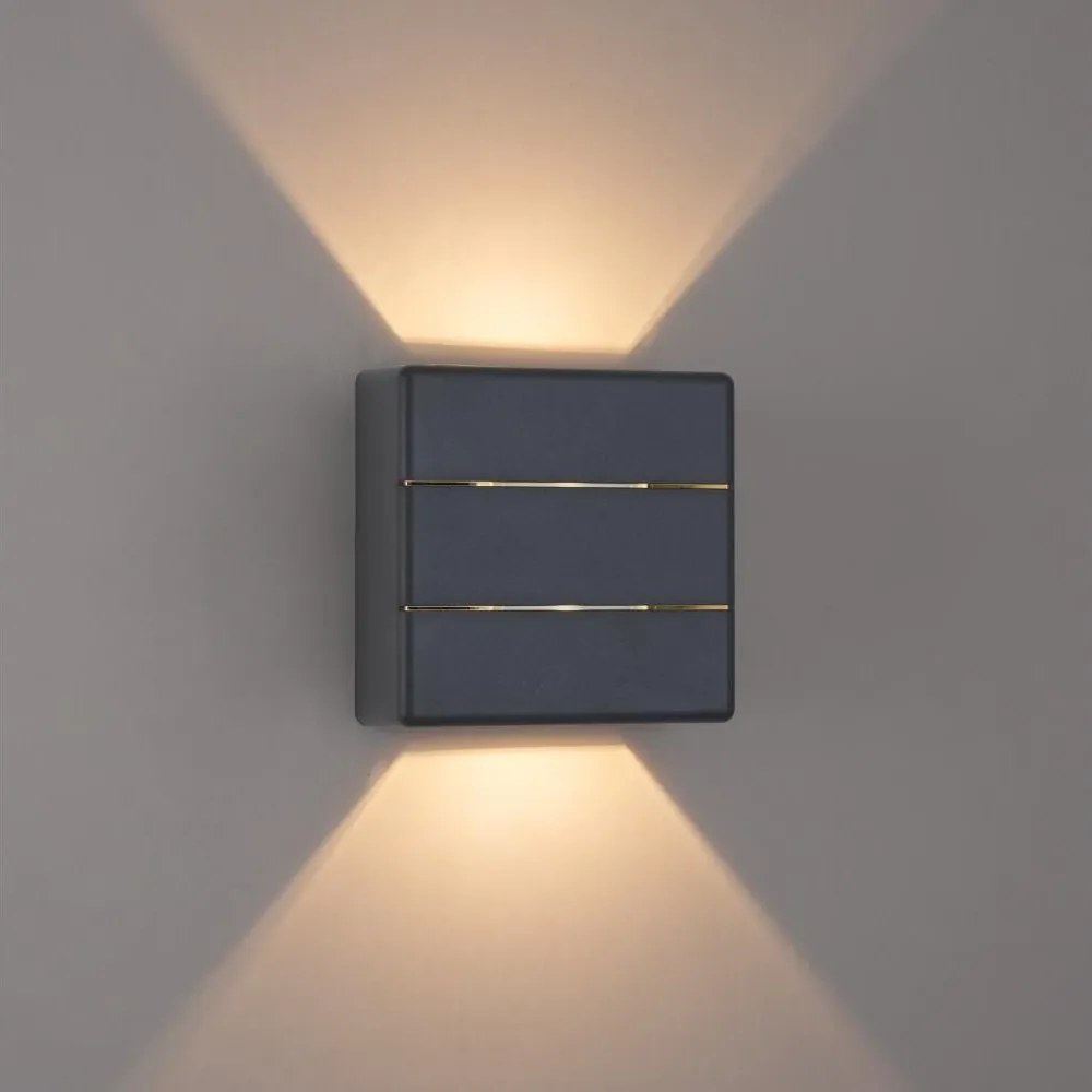 Brilagi -LED Applique da esterno DOUBLERAY LINE LED/6W/230V antracite IP54