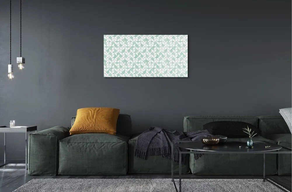 Quadro di vetro Cubi 3d 100x50 cm 2 appendini