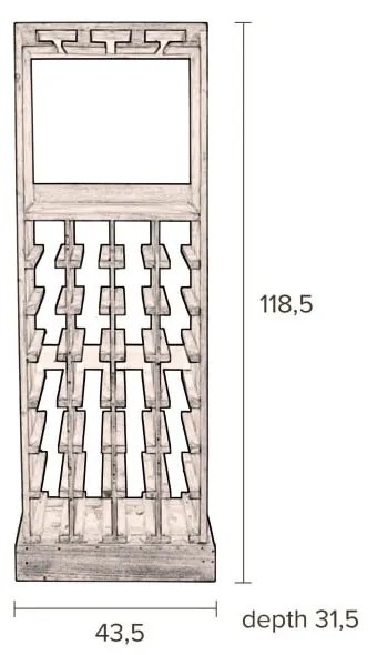 Portabottiglie in legno di abete per 28 bottiglie Claude - Dutchbone