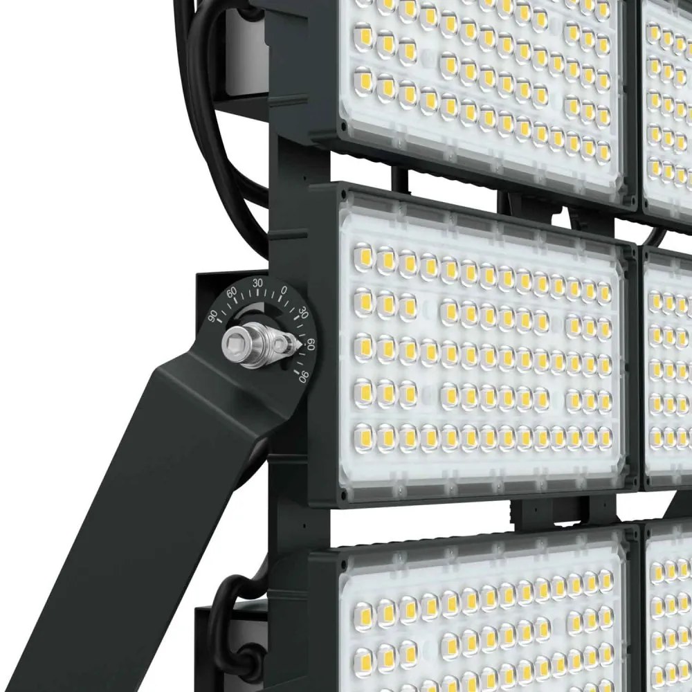 Faro Modulare LED 1.200W IP66, 167lm/W Dimmerabile DALI - INVENTRONICS Colore Bianco Freddo 5.000K, Scegli l'angolo di illuminazione 30°, Scegli le staffe dei moduli Fisse