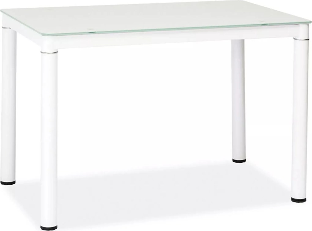 Tavolo Galant in vetro temperato bianco – 110x70x75 cm