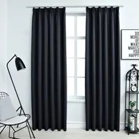 Tende Oscuranti con Ganci 2 pz Antracite 140x245 cm 134424