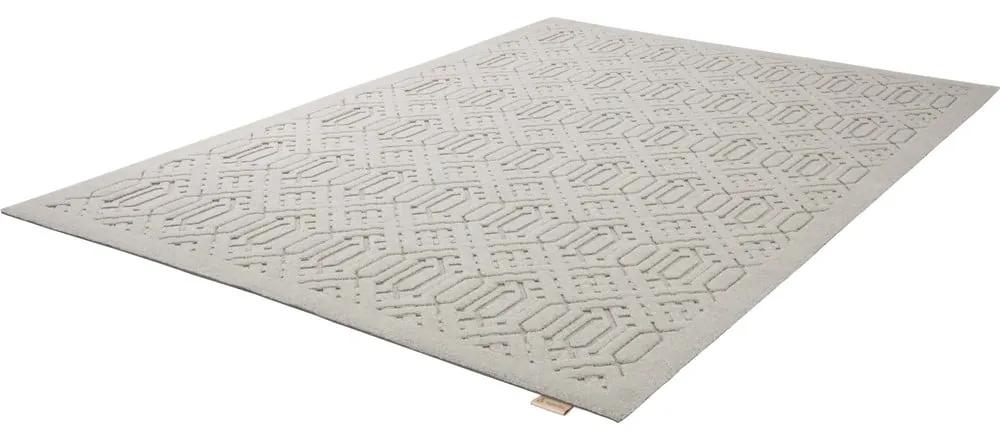 Tappeto in lana grigio chiaro 133x190 cm Dive - Agnella