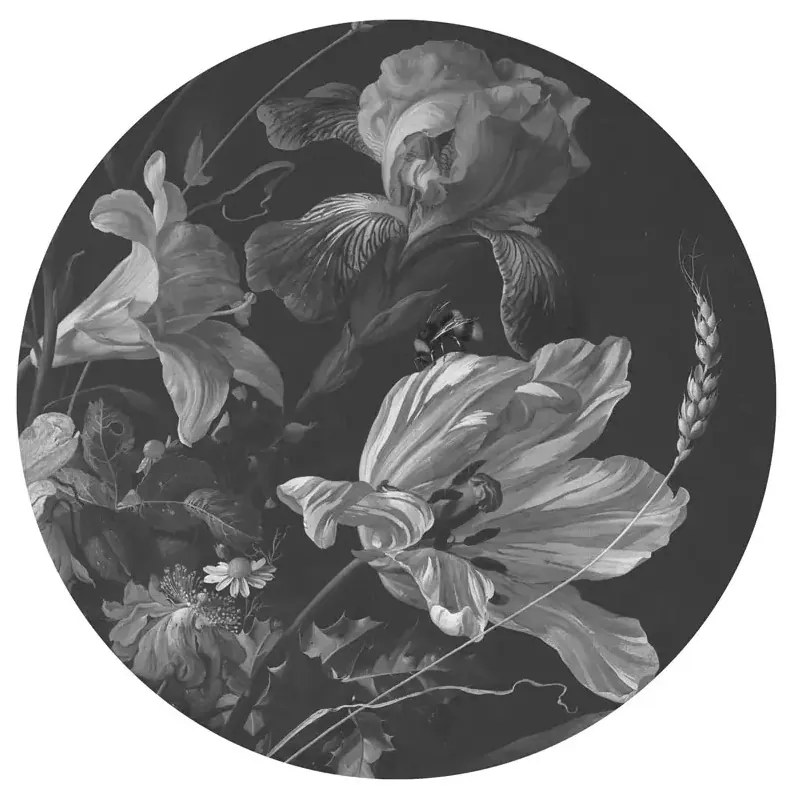 KEK Amsterdam Carta da parati panoramica Golden Age Flowers 9 Circle - S - 1.425m