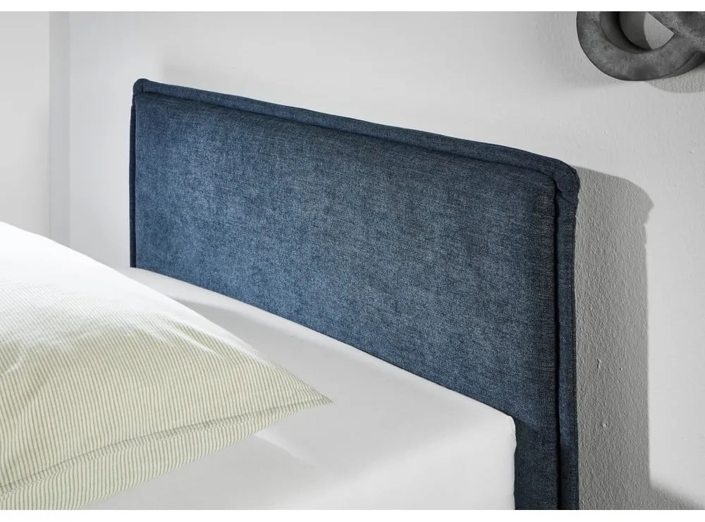 Letto da bambini blu scuro imbottito rete non inclusa 120x200 cm Fun – Meise Möbel