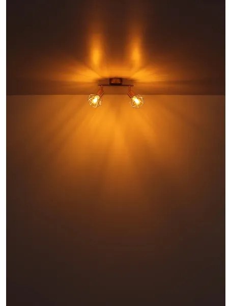 Globo 54802GB-2 - Faretto XARA I 2xE14/40W/230V oro