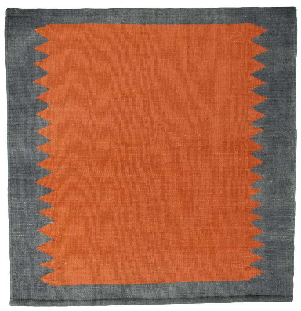 Kilim Tappeto 90 x 100 Giallo (Iran) Tessuto A Mano