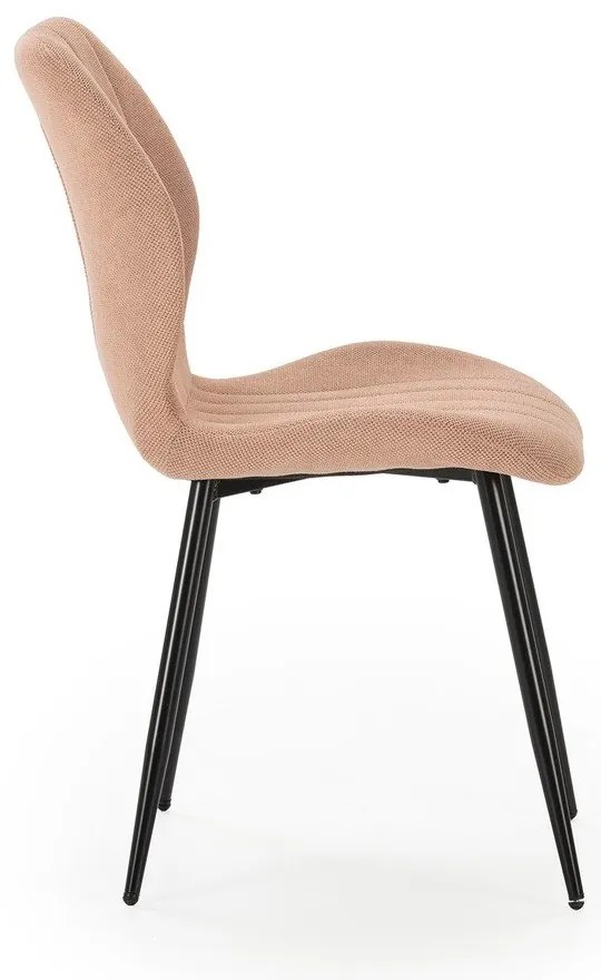 Set di sedie da pranzo color salmone 4 pz pezzi Milu - Marckeric