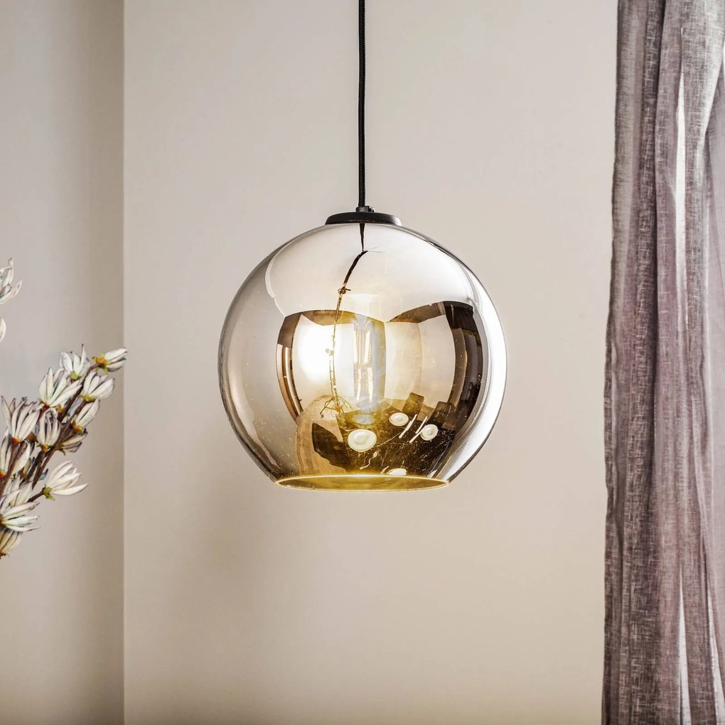 Nowodvorski Lighting Lampada a sospensione Polaris, vetro specchiato, cromo