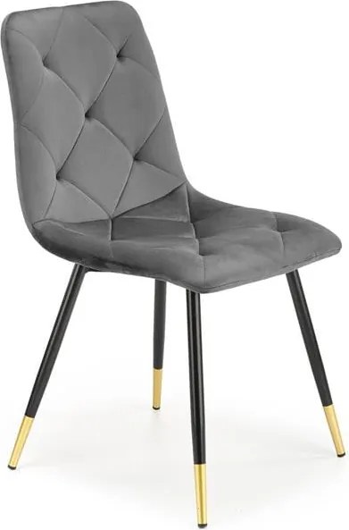 Sedia K438 Velvet Grey - L45 x H50 x H86 cm