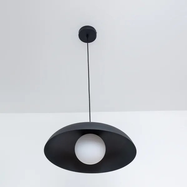 Lampada a sospensione con cavo ECLIPSE 1xE27/15W/230V nera