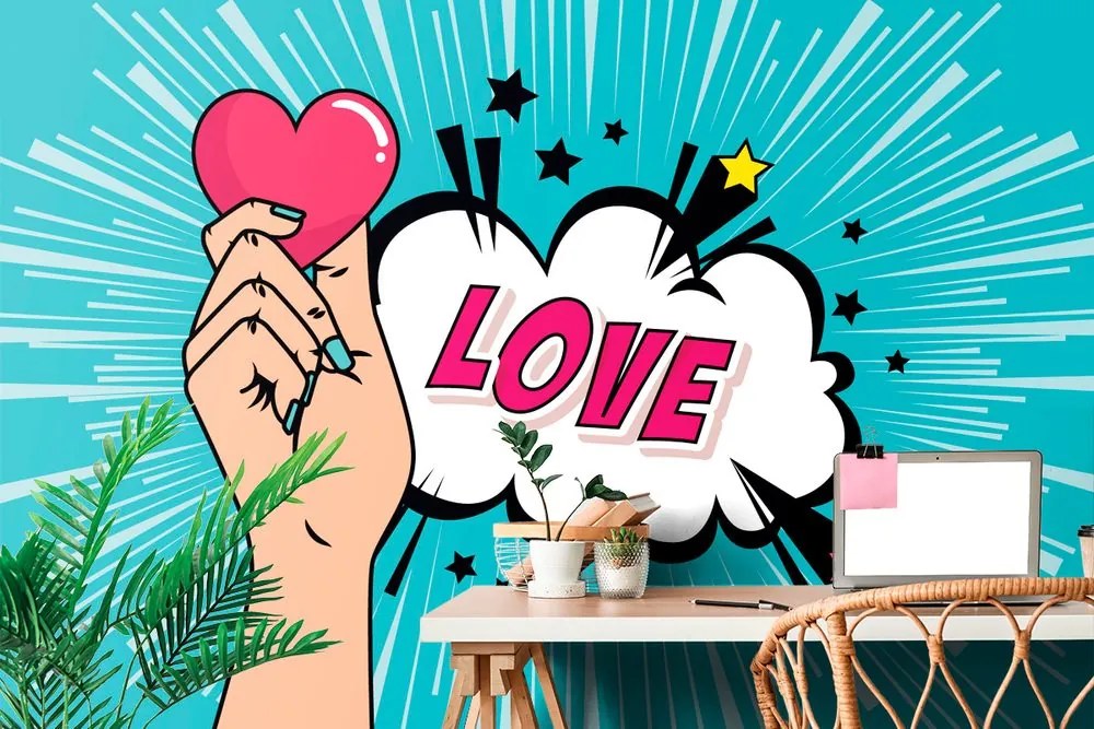 Carta da parati – Design pop art – LOVE