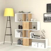 Libreria bifacciale Aktif 145x145x29 cm. colore bianco rovere