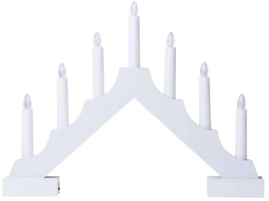 Candeliere natalizio LED 7xLED/2xAA bianco