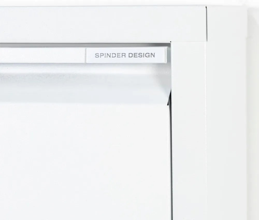 Scarpiera bianca in metallo con ante ribaltabili 75x37,5x12,5 cm Billy – Spinder Design