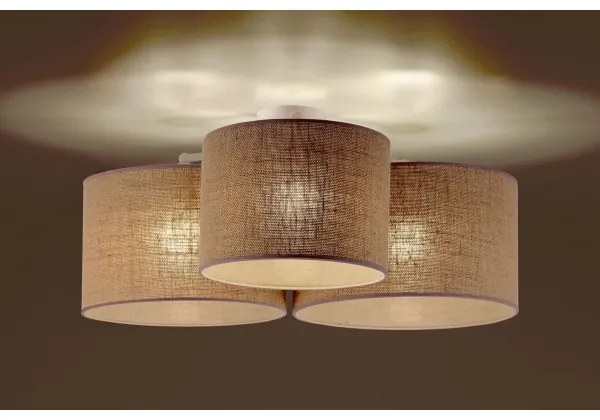 Duolla - Plafoniera ROLLER TRIO 3xE27/60W/230V beige