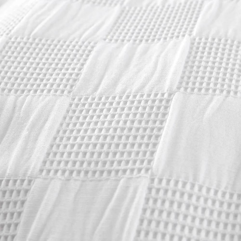 Biancheria bianca per letto matrimoniale 200x200 cm Waffle Checkerboard - Catherine Lansfield