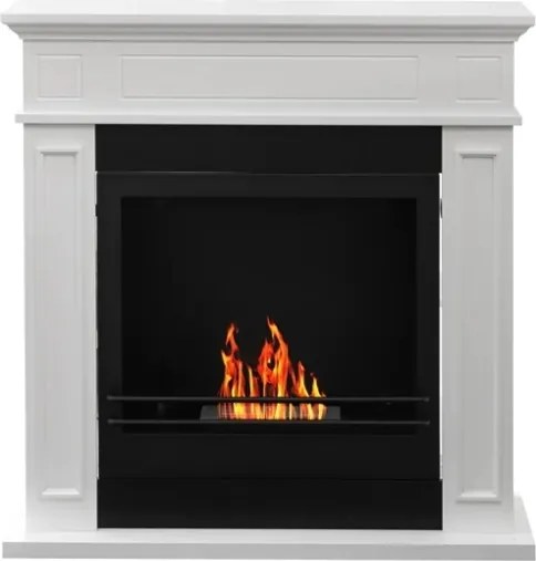 Camino a bioetanolo biocamino da terra JEFFERSON Bianco L 89,5 x H90,5 x P28