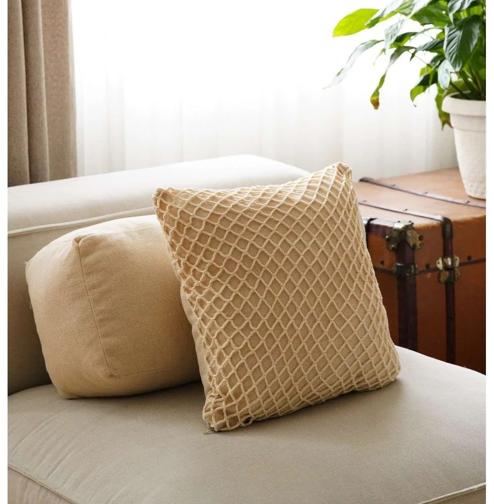 Federa decorativa in cotone 43x43 cm Net – Mioli Decor