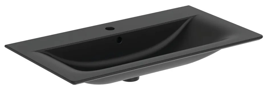 Lavabo nero opaco in ceramica 84x46 cm Silk Black - Ideal Standard