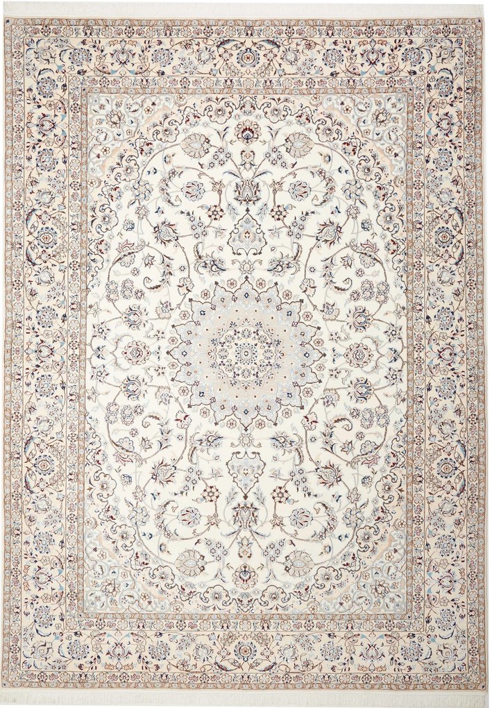 Nain Tappeto 350x250 Beige (Iran) Annodato A Mano