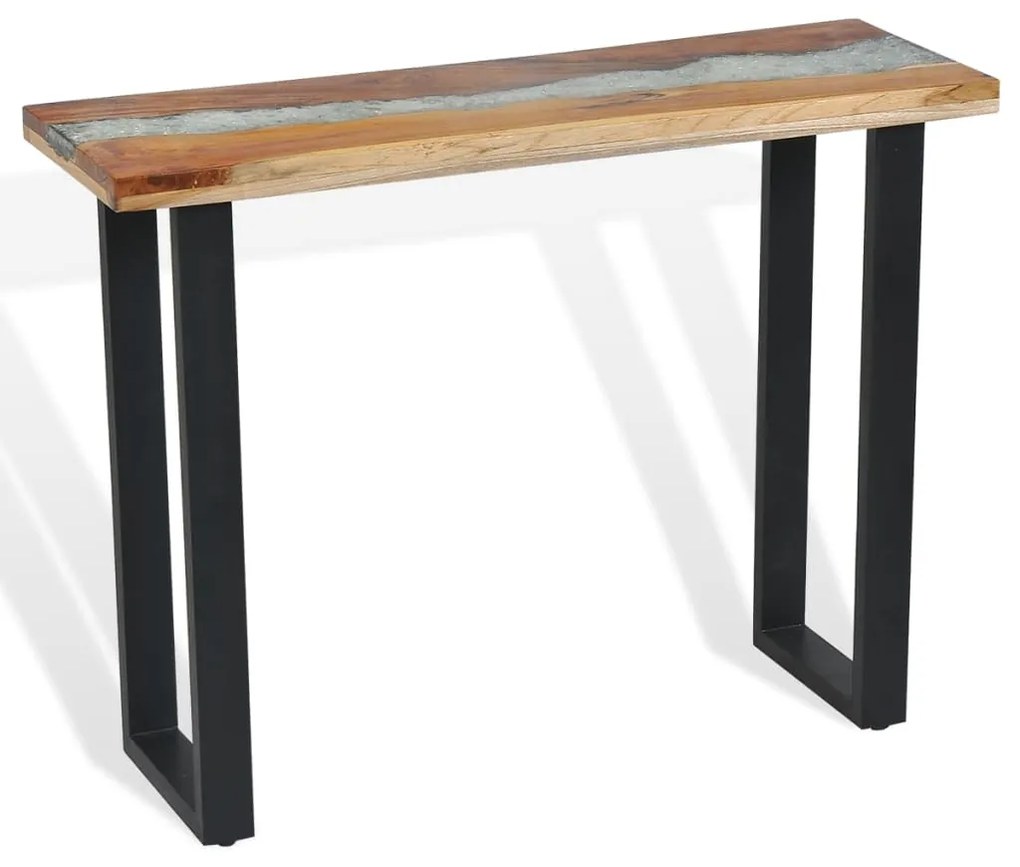 Tavolo consolle in teak 100x35x75 cm