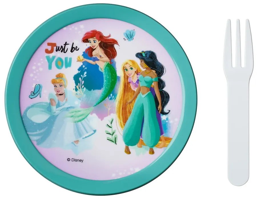 Scatola per la merenda dei bambini con forchetta Disney princess - Mepal