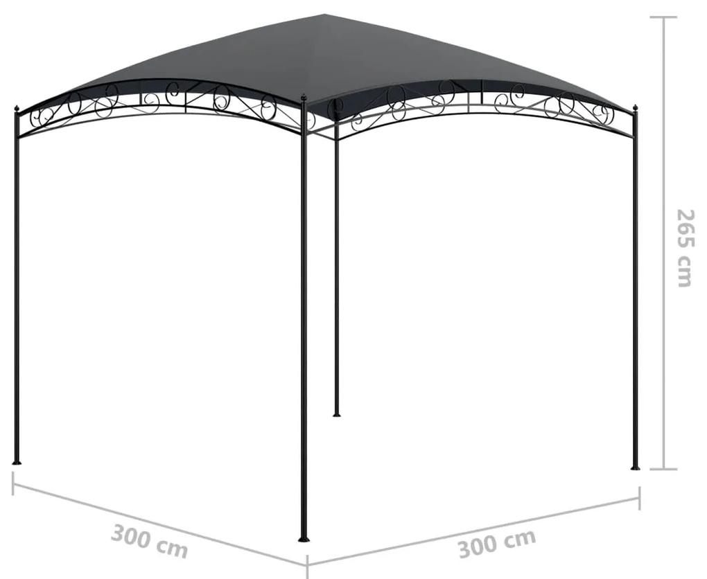 Gazebo 3x3x2,65 m Antracite 180 g/m²