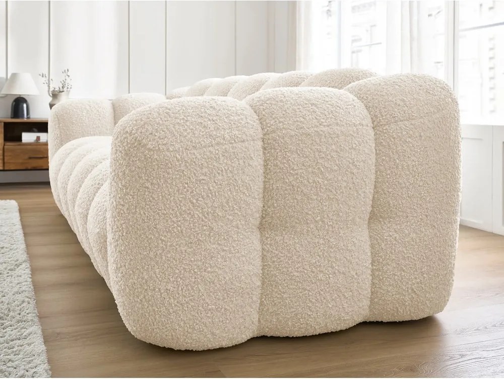 Divano beige con rivestimento in bouclé 232 cm Hippolyte – Bobochic Paris