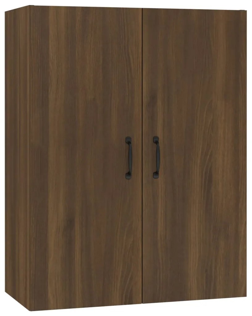 Mobile pensile rovere marrone 69,5x34x90cm in legno multistrato