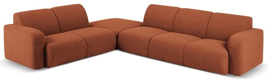 Divano angolare marrone in tessuto bouclé (angolo sinistro) Molino - Micadoni Home