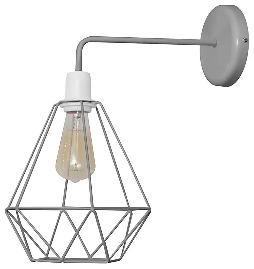Applique KARO 1xE27/15W/230V grigio