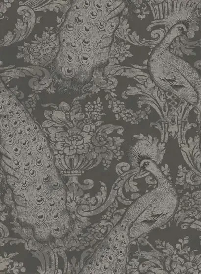 Byron - Designtapete von Cole & Son - Charcoal & Silver