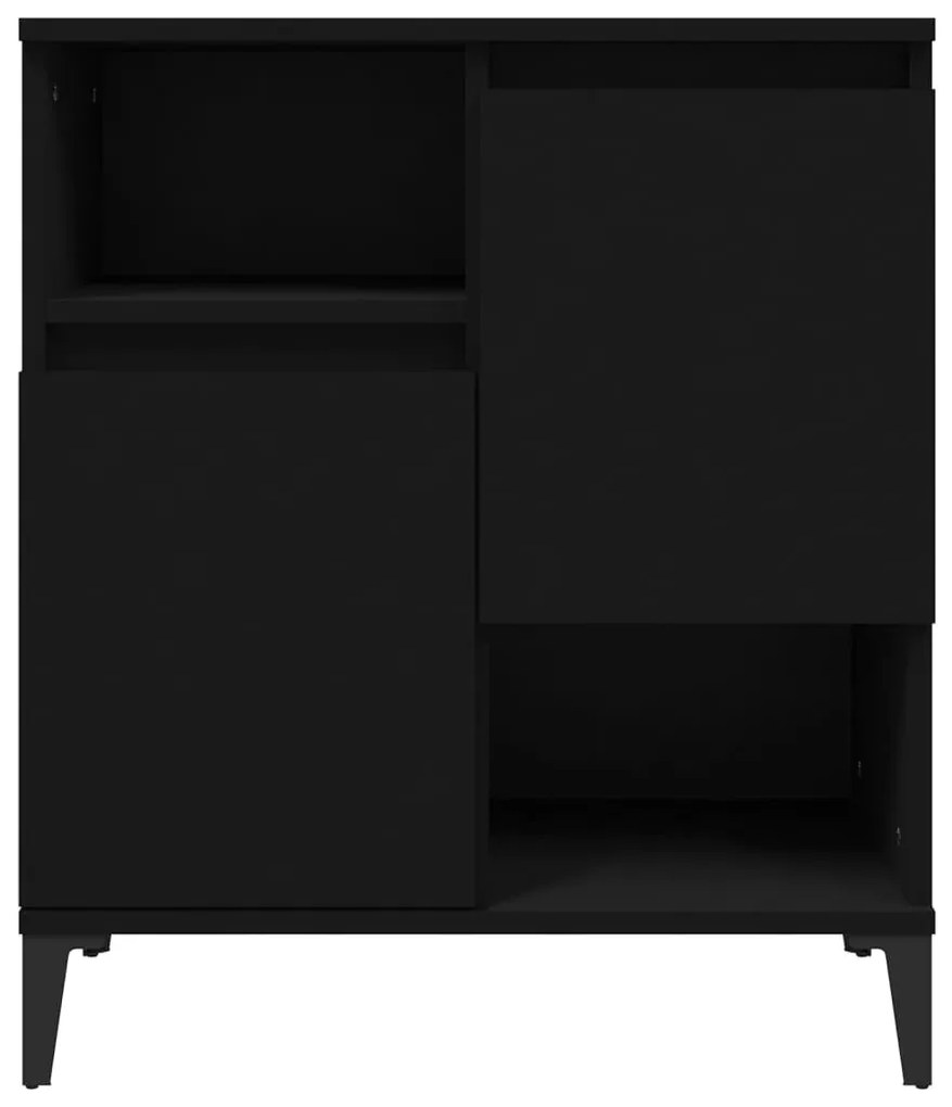 Credenza Nero 60x35x70 cm in Legno Multistrato