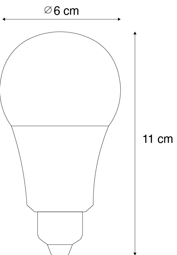 Set di 5 Lampadine LED Smart E27 A60 Opaco RGBW 9W 806lm 2700-6500K