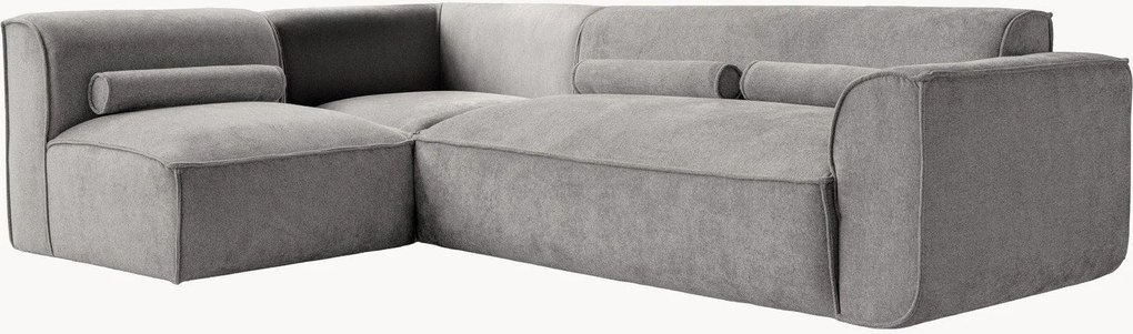 Divano angolare componibile 6 posti in ciniglia Flex Felix